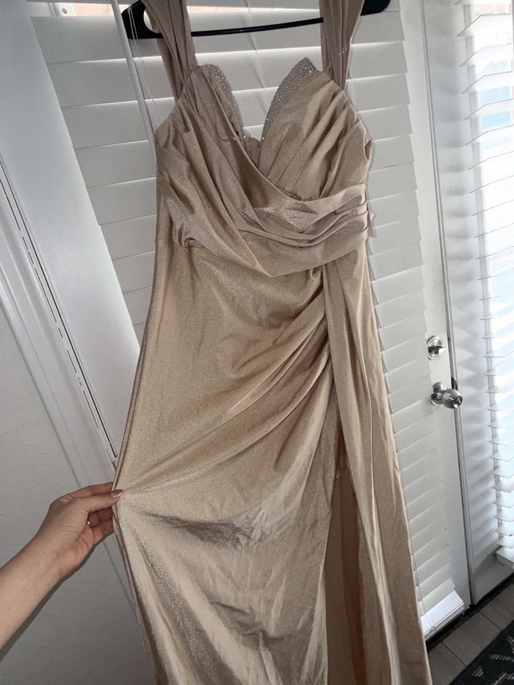 Elegant champagne Evening Gown XL